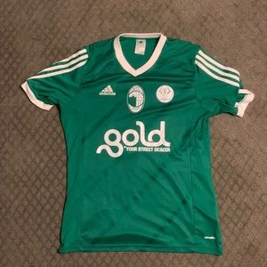 Green adidas soccer jersey